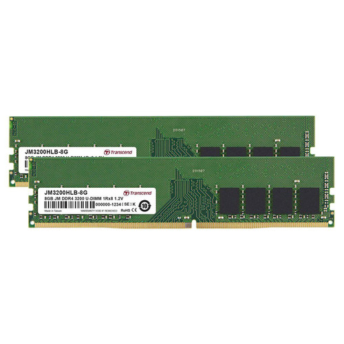 Transcend - JetRAM - 2 x 8 Go - DDR4 DIMM 288 broches - 3200 MHz - CL22 Transcend - RAM PC 16