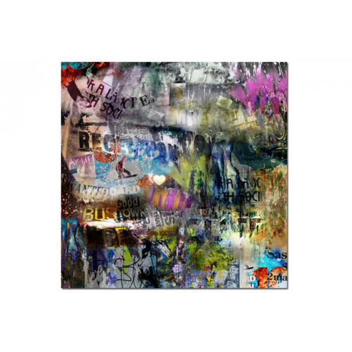 DECLIKTABLEAU - Tableau Abstrait Ton Multicolore My Life 50X50 cm DECLIKTABLEAU  - Tableaux, peintures