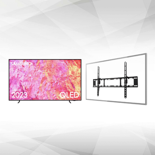 Samsung - TV QLED 4k 65" 165cm - QE65Q60CAUXXH - 2023 + Support TV mural 37-70" OFFERT Samsung  - TV, Télévisions 65 (165cm)