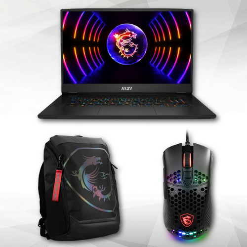 PC Portable Gamer Msi Titan GT77HX 13VH-058FR + Titan Gaming Backpack + MSI Gaming Mouse M99 - S12-0401820-V33 - Noir / RGB