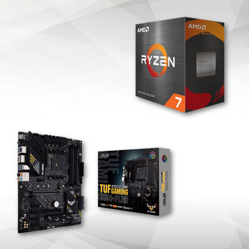 Amd - Ryzen 7 5800X - 3,8/4,7 GHz + B550-PLUS TUF GAMING Amd - Kits évolution AMD Kit d'évolution