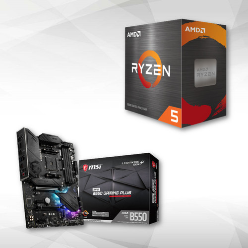 Kit d'évolution Amd Ryzen™ 5 5500 - 4.2/3.6 GHz + AMD MPG B550 GAMING PLUS - ATX