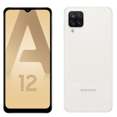 Smartphone Android Samsung Galaxy A12 - 64 Go - Blanc