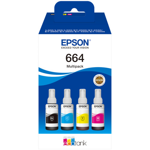 Epson - Multipack 4 couleurs EcoTank 664 Epson  - Toner