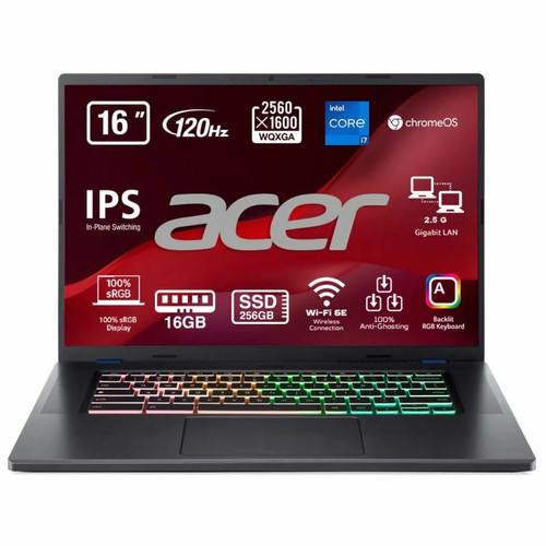 Acer - Ordinateur Portable Acer Chromebook 516 GE CBG516-1H-72EW Espagnol Qwerty Intel Core I7-1260P 256 GB SSD 16" 16 GB RAM Acer - Chromebook Acer