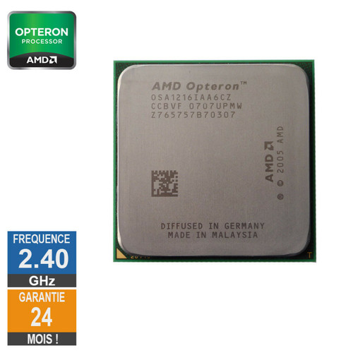 Amd - Processeur AMD Opteron 1216 2.40GHz OSA1216IAA6CZ AM2 1Mo Amd - Bonnes affaires Processeur AMD