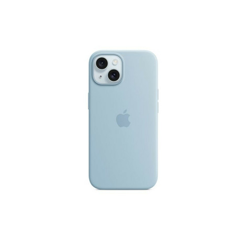 Autres accessoires smartphone Apple Coque en silicone avec MagSafe pour Apple iPhone 15 Bleu clair