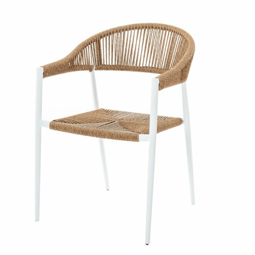 BigBuy Home - Chaise de jardin Neska Blanc Aluminium rotin synthétique 56 x 59,5 x 81 cm BigBuy Home  - Chaises de jardin