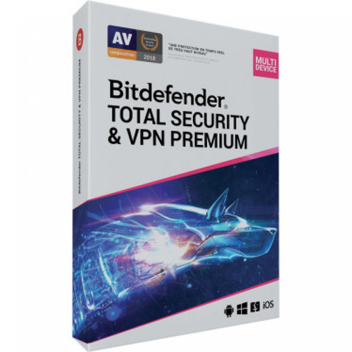 Bitdefender - Total Security & VPN Premium - Licence 1 an - 3 appareils Bitdefender - Bonnes affaires Antivirus et Sécurité