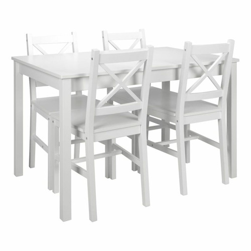 Tables à manger But Coin repas table + 4 chaises OWEN blanc