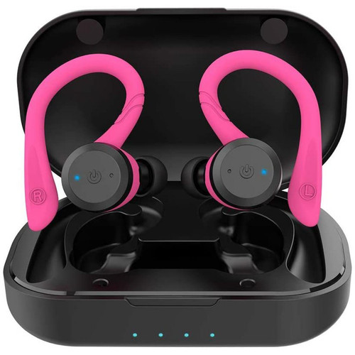 Chrono - Écouteurs Bluetooth Chronus Véritables écouteurs sans fil avec étui de chargement IPX7 Étanche TWS Écouteurs stéréo avec micro intégré Écouteurs intra-auriculaires Basses profondes pour la course sportive（Rose） Chrono  - Casque de réalité virtuelle