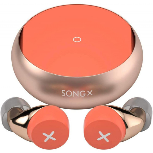 Chrono - Écouteurs élégants True Wireless Écouteurs stéréo TWS Bluetooth 5.0 IPX5 étanches avec son immersif, 25 heures de lecture pour le travail / les voyages / la salle de sport（Orange） Chrono  - Ecouteurs Intra-auriculaires Sport Son audio