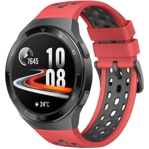 Montre connectée Huawei HUAWEI Watch GT 2e Bluetooth SmartWatch, Sport GPS 14 Jours de Travail Fitness Tracker, Heart Rate Tracker, Moniteur d'Oxygène Sanguin, Étanche pour Android et iOS(rouge)