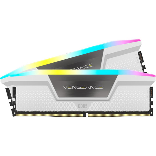 RAM PC Corsair Vengeance RGB DDR5 32 Go (2 x 16 Go) 6000 MHz CL36 - Blanc