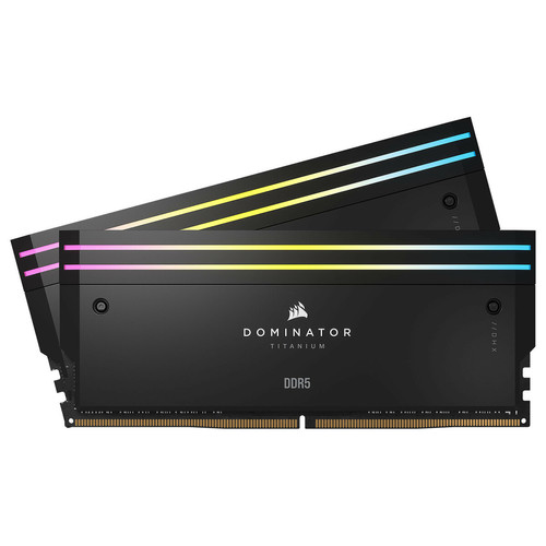 Corsair - Dominator Titanium DDR5 RGB 32 Go (2 x 16 Go) 6000 MHz CL30 - Noir Corsair - RAM PC Corsair