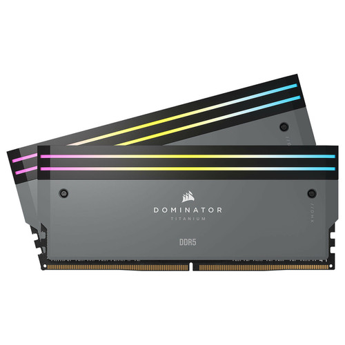 Corsair - Dominator Titanium DDR5 RGB 32 Go (2 x 16 Go) 6000 MHz CL30 - Gris Corsair - Retrouvez tous nos produits Corsair aux meilleurs prix