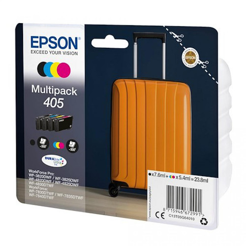 Toner Epson Epson 405 Pack 4 cartouches noire + couleurs pour imprimante jet d'encre