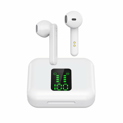 Ecouteurs intra-auriculaires Generic X15 Tws Bluetooth Casque Sans Fil Écouteur Led Affichage Bluetooth 5.0 Sport Casque Écouteurs Airbud Blanc