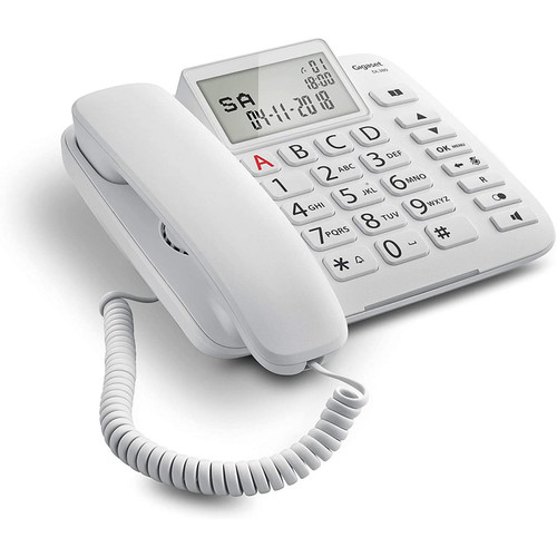 Gigaset - téléphone fixe avec grand écran et Grands Boutons ergonomiques et affichage des appels Via LED blanc Gigaset  - Téléphone fixe