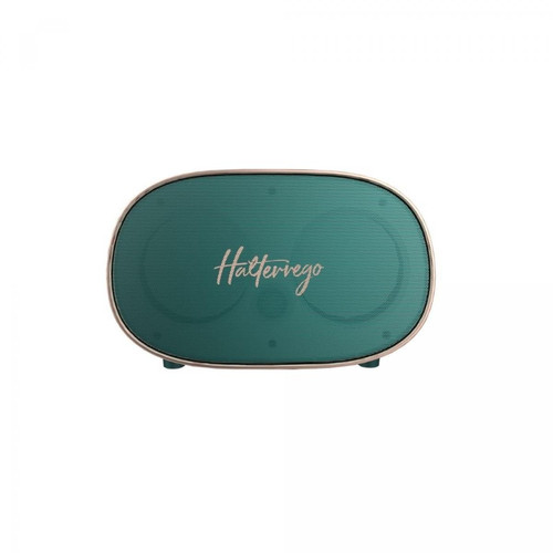 Halterrego - Enceinte Bluetooth Halterrego style rétro couleur verte. BT V5.0, lecteur de carte micro SD, Aux in, 6w RMS, batterie rechargeable de 1200mAh. Halterrego - Hifi