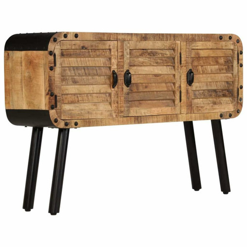 Consoles Helloshop26 Buffet bahut armoire console meuble de rangement bois de manguier massif 120 cm 4402035