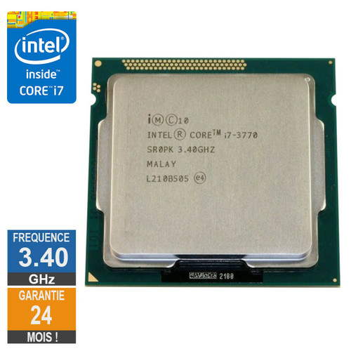 Intel - Processeur Intel Core I7-3770 3.40GHz SR0PK FCLGA1155 8Mo Intel  - Processeur reconditionné