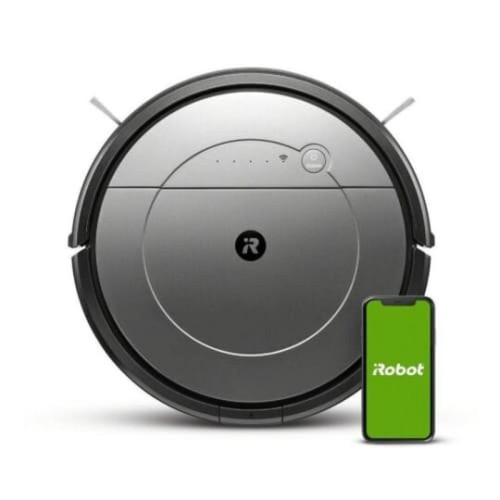iRobot - Roomba Combo Aspirateur Robot 0.45L 33W 60dB Humide Ronde Tapis Connecté Wi-Fi Gris iRobot - Robot aspirateur connecté