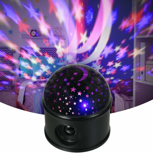Projecteurs LED Justgreenbox Projecteur à LED Ball Light Player BT Music Speaker Player 360 ° Rotation, Christmas White