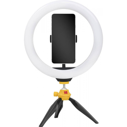 Kodak - KODAK LED Selfie Ring Light avec trépied pour tous les Smartphones (25cm de diamètre, Luminosité et balance des couleurs réglables, 1600 Lumens, Parfait pour Instagram, Snapchat, Tik Tok, etc.)- RECONDITIONNE - Multicolor Kodak  - Photo & vidéo reconditionnées