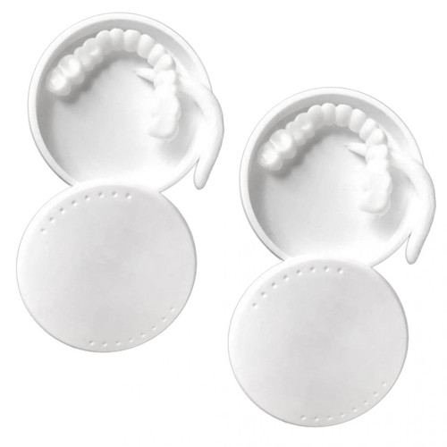 marque generique - 2Pcs Silicone Snap Inférieur Faux Dents Facettes Prothèses Dentaires Couvre-dents Blanc marque generique - Autre appareil de mesure marque generique