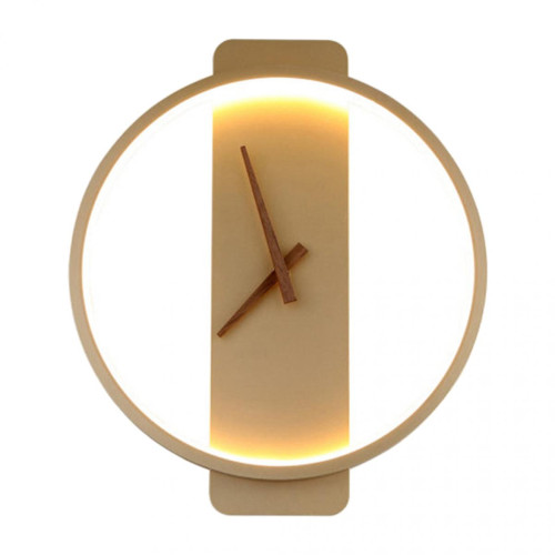 marque generique - Horloge Murale Moderne De Lampe à LED Mécanisme De Quartz Silencieux Minimaliste, Décor à La Maison Rond Noir marque generique  - Horloges, pendules