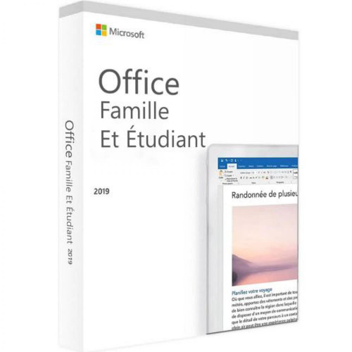 Microsoft - OFFICE 2019 FAMILLE ET ETUDIANT Version Numérique (Sans support Physique) = Clé 1PC + Notice Envoi par Mail Microsoft - Logiciel word excel powerpoint