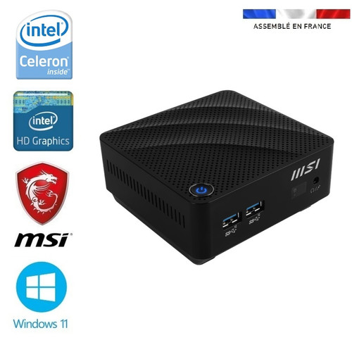 Msi - PC Bureau MSI Cubi - Mini PC - Intel N4500 - 16GO Ram - SSD 1To - WIFI / Bluetooth - Windows 11 Msi - Bons Plans PC Fixe