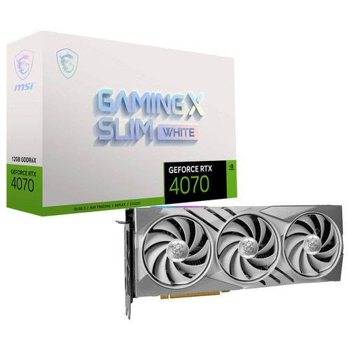 Msi - GeForce RTX 4070 GAMING X SLIM WHITE 12G Msi - Idées cadeaux pour Noël Composants