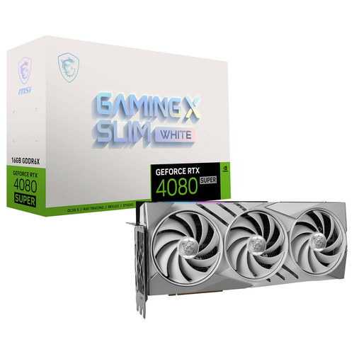 Msi - GeForce RTX 4080 SUPER 16G GAMING X SLIM WHITE Msi - Profitez de la livraison offerte sur les composants vendus et expédiés par Rue du Commerce