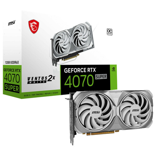 Msi - GeForce RTX 4070 SUPER 12G VENTUS 2X WHITE OC Msi - Soldes Composants