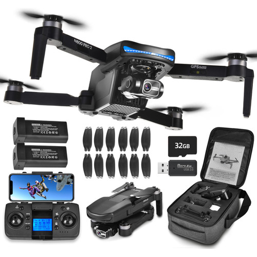 NBD - Drone GPS Avec Caméra 4k , Transmission En Direct 5G WiFi FPV, Technologie EIS, Caméra à Cardan, 50 Minutes De Vol Avec 2 Batteries, Noir NBD - Black friday drone Drone connecté