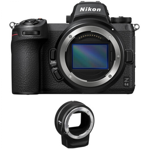 Nikon - Nikon Z6II BLACK + adaptor FTZ Nikon - Appareil Hybride