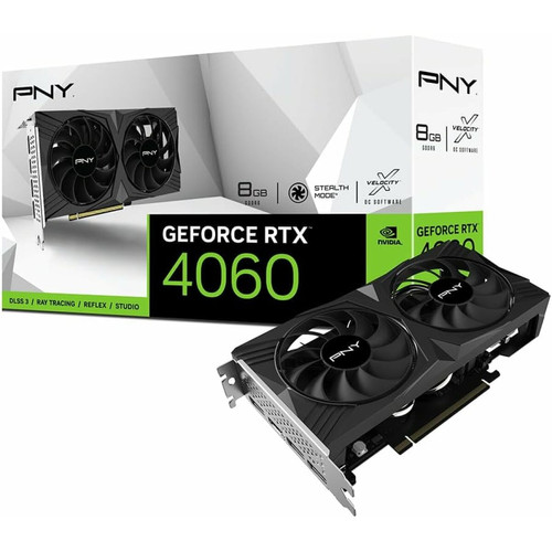 PNY - GeForce RTX 4060 VERTO Dual Fan 8G PNY - Carte Graphique 1x8 pin
