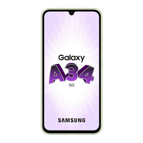 Samsung - Samsung A346B/DSN Galaxy A34 5G (Double Sim - 6.6", 128 Go, 6 Go RAM) Lime Samsung  - Samsung Galaxy A34 5G