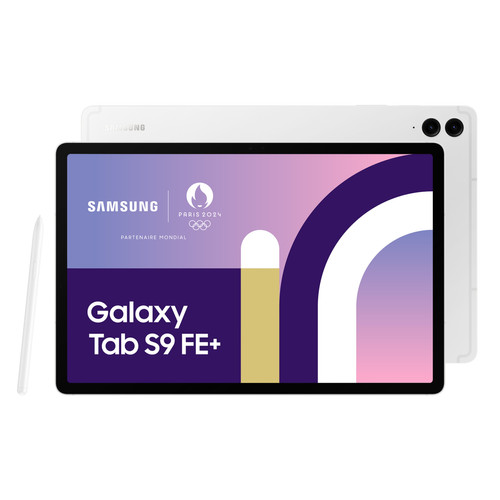 Samsung - Galaxy Tab S9 FE+ - 8/128Go - WiFi - Argent - S Pen inclus Samsung - Bonnes affaires Tablette tactile