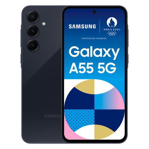 Smartphone Android Samsung Galaxy A55 - 5G - 8/128Go - Bleu nuit
