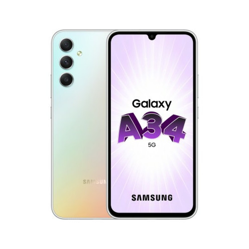 Samsung - Smartphone Galaxy A34 5G 8Gb 256Gb Silver Samsung  - Samsung Galaxy A34 5G