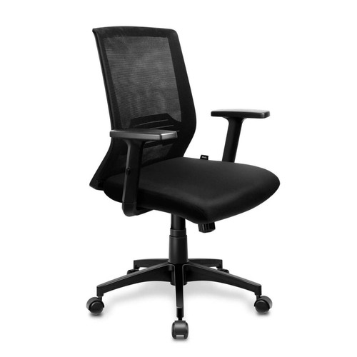 SEVEN COMFORT - Chaise de bureau ergonomique avec accoudoir réglable 3D et support lombaire, hauteur réglable, fauteuil de bureau pour télétravail à dossier haut respirant,fauteuil chaise pivotante à 360° noir SEVEN COMFORT - Le meilleur de nos Marchands Maison
