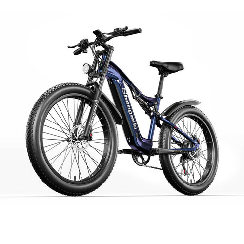 Vélo électrique SHENGMILO Vélo électrique Shengmilo MX03 bleu 1000W moteur 17.5AH batterie électrique 26 pouces 42KM-H E-Bike 3.0 FAT BIKE