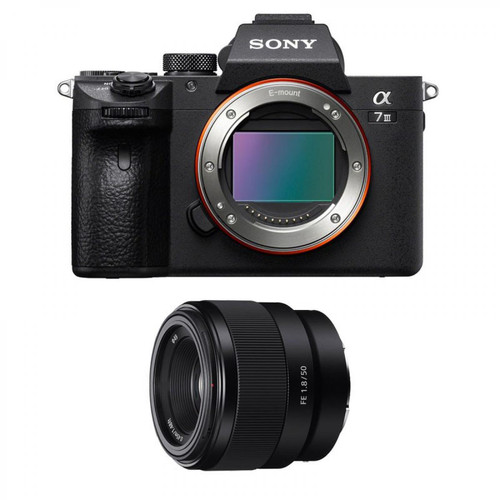 Sony - PACK SONY ALPHA 7 III + FE 50mm f/1.8 Sony - Appareil Photo Sony