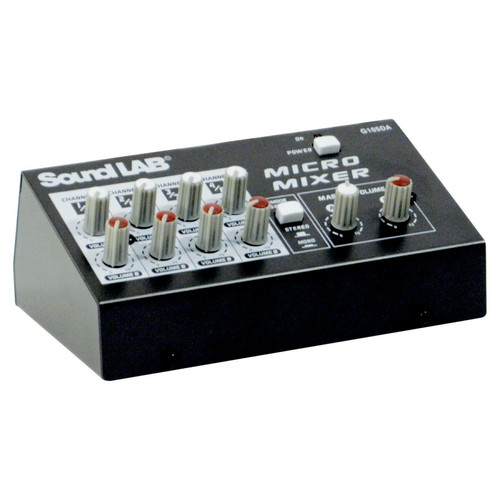 Soundlab - Table de Mixage Microphone Stéréo à 4 Canaux Soundlab G105DA - 2 commandes de volume sur chaque canal Soundlab  - Equipement DJ