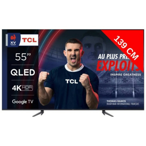 TCL - TV QLED 4K 139 cm TV 4K QLED 55QLED770 Google TV TCL - Le meilleur de nos Marchands TV, Télévisions
