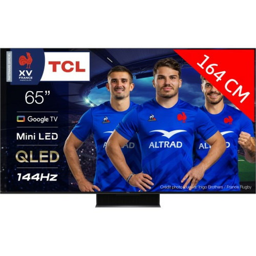 TCL - TV QLED 4K 164 cm 65MQLED87 Mini LED 144Hz Google TV TCL - TV 56'' à 65''
