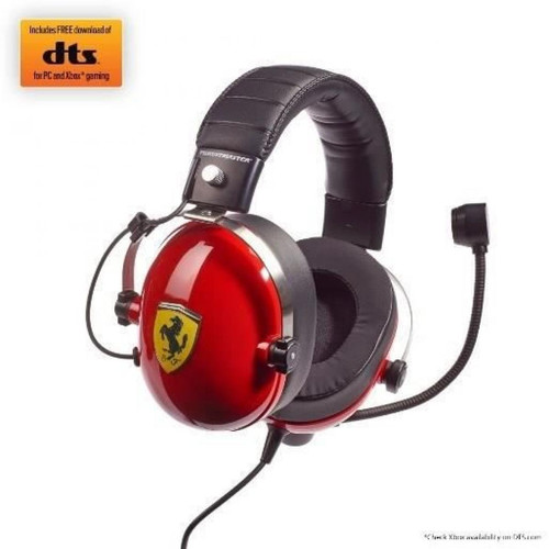 Thrustmaster - THRUSTMASTER Casque T-Racing Scuderia Ferrari DTS Thrustmaster - Micro-Casque Filaire